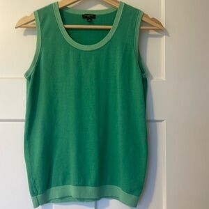 Talbots - Green Two Tone Sweater Vest/Shell - Size Petite Small
